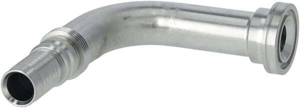 Pièces agricoles - Hydraulique - Raccord à sertir 4SH-DN25 avec bride ø47,6 mm 90° H125