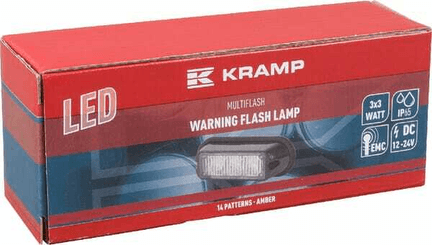 Pièces agricoles - Eclairage - Avertisseur flash LED orange 3x3W 12/24V