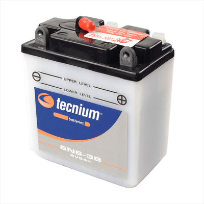 Pièces Quad & Motos - Electrique - Batterie TECNIUM conventionnelle avec pack acide - 6N6-3B