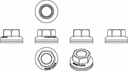 Pièces agricoles - Fasteners - Écrou de roue M22x1,50 acier galvanisé zingué Classe 10 Nord