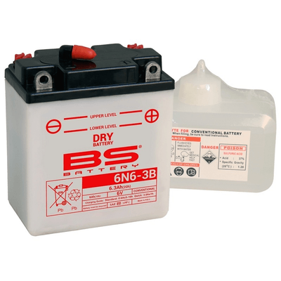 Pièces Quad & Motos - Electrique - Batterie BS BATTERY conventionnelle avec pack acide - 6N6-3B