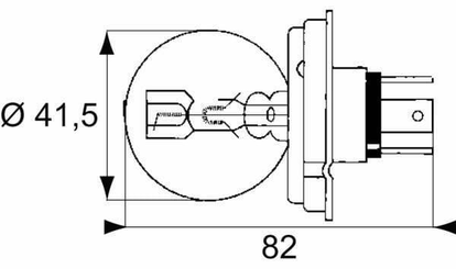 Pièces agricoles - Eclairage - Ampoule R2 -12V-45/40W P45t-41