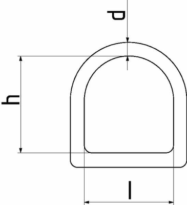 Pièces agricoles - Fasteners - Anneau D soudé 6 mm