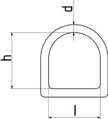 Pièces agricoles - Fasteners - Anneau D soudé 6 mm