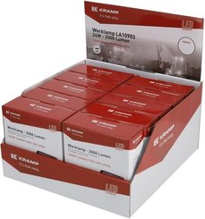 Pièces agricoles - Eclairage - Phare de travail LED, 24W, 2000lm, carrée, blanche, 107x52x136mm, spot, Kramp (boîte de 10 pièces)