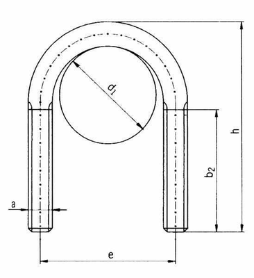 Pièces agricoles - Fasteners - Etrier en U M12, 88,9mm - 3"