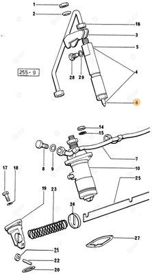 Pièces agricoles - Pieces moteur - INJECTEUR Deutz-Fahr origine