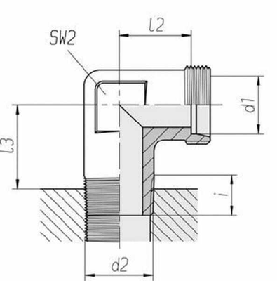 Pièces agricoles - Hydraulique - Coude mâle 8L-M12