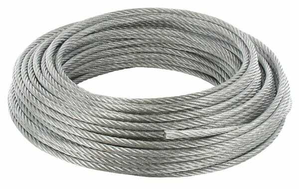 Pièces agricoles - Fasteners - Câble en acier galvanisé 5 mm, 30m