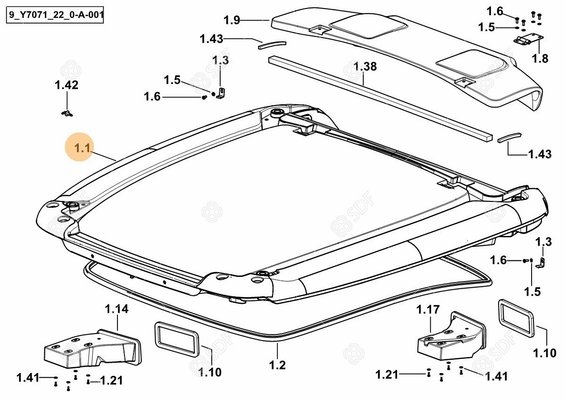 Pièces agricoles - Cabine et structure - TOIT