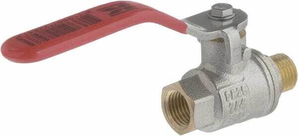 Pièces agricoles - Hydraulique - Vanne à bille BSP femelle/mâle 1/4" + poignée SS