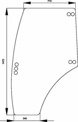 Pièces agricoles - Tracteur pièce adaptable - Vitre de porte