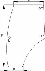 Pièces agricoles - Tracteur pièce adaptable - Vitre de porte