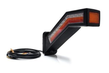 Pièces agricoles - Eclairage - Feu arrière multifonction LED, droit, rouge/orange/blanc, 12-24 V, 238 x 181 x 72 mm