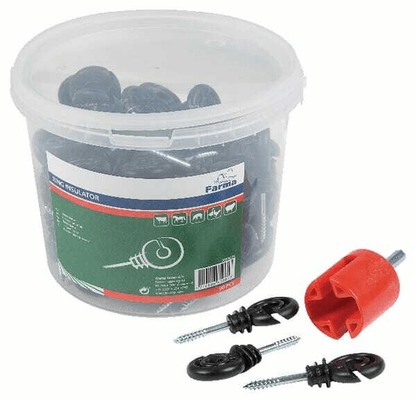 Pièces agricoles - Cloture,Jardin & Sylviculture - Isolateurs annulaires, 90 pces