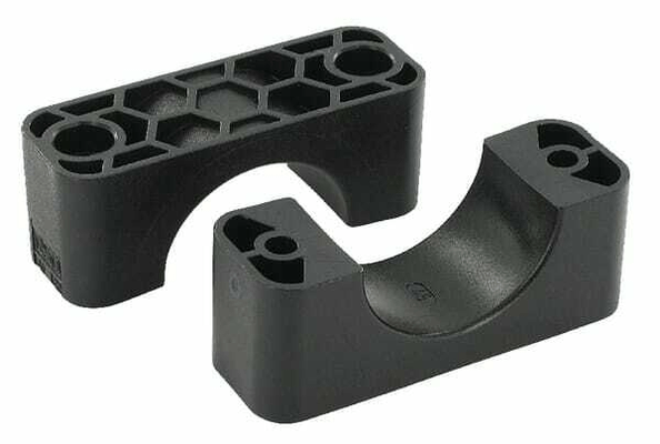 Pièces agricoles - Hydraulique - Demi-coq. noire lisse A6 45mm