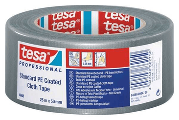 Chimie - Chimie divers - Ruban, tissu, enduit de PE standard, noir, 25m x 50mm, TesaBAND®