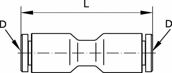 Pièces agricoles - Pièce pneumatique - Connecteur droit 8mm