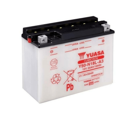 Pièces Quad & Motos - Electrique - Batterie YUASA conventionnelle sans pack acide - Y50-N18L-A3