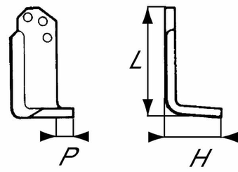 Pièces agricoles - Travail du sol - Lame de fraise g. Agria