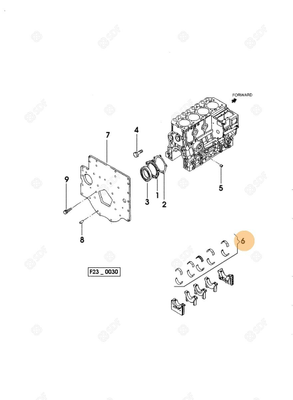 Pièces agricoles - Pieces moteur - JEU DE COUSSINETS