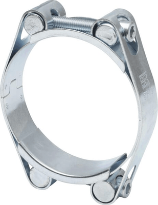 Pièces agricoles - Fasteners - Collier de serrage, 60-70 mm double boulon, double bande DIN912 zingué Kramp