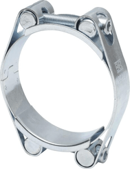 Pièces agricoles - Fasteners - Collier de serrage, 60-70 mm double boulon, double bande DIN912 zingué Kramp