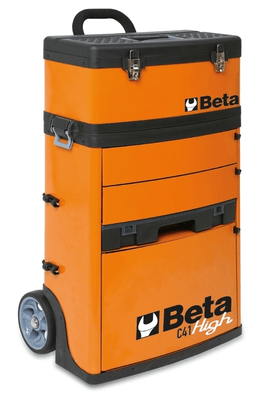 Pièces Quad & Motos - Outillage - Chariot porte-outils à deux modules superposables BETA RAL2011 orange