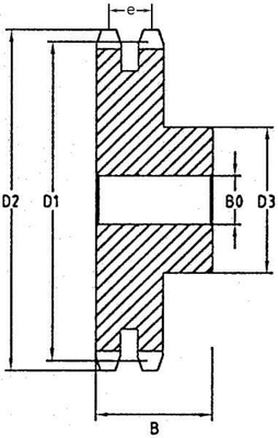 Pièces agricoles - Transmission - Pignon Duplex 25 dents chaîne 1/2" 08 B-2 Kramp