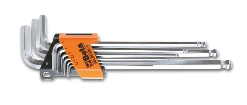 Pièces Quad & Motos - Outillage - Jeu de 9 clés mâles 6 pans coudées à tête sphérique BETA modèle extra long