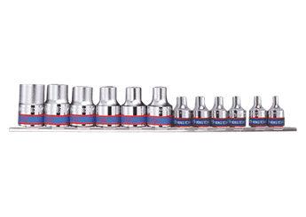 Outils - Outils divers - Jeu de 12 douilles 3/8" et 1/2" Torx E4 à E20