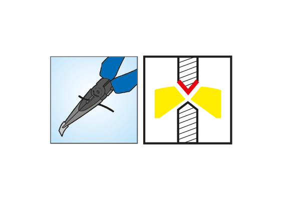Outils - Outils divers - Blister de mini pince-becs plats 125mm