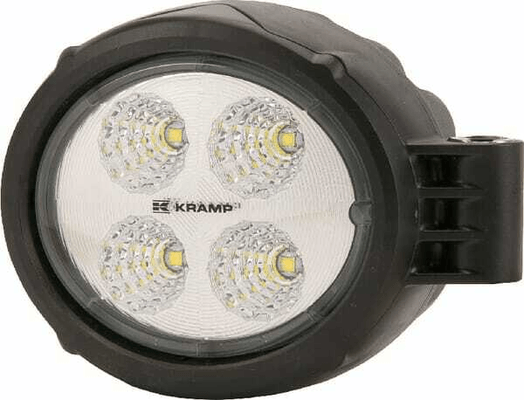 Pièces agricoles - Eclairage - Phare de travail LED rond 18W 1500lm, 10/30V, Ø 117mm faisceau large prise Deutch 6 LED Kramp