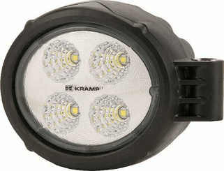 Pièces agricoles - Eclairage - Phare de travail LED rond 18W 1500lm, 10/30V, Ø 117mm faisceau large prise Deutch 6 LED Kramp