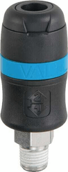 Pièces agricoles - Pièce pneumatique - Racc.rapide filet mâle BSP3/8"