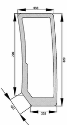 Pièces agricoles - Tracteur pièce adaptable - Pare-brise avant inf.