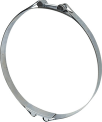 Pièces agricoles - Fasteners - Collier de serrage, 290-305 mm double boulon, double bande DIN912 zingué Kramp