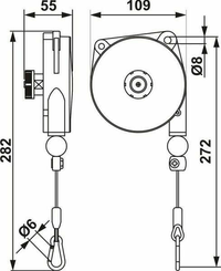 Pièces agricoles - Outils atelier - Peson à ressort 1-2,0 kg 1,6 m