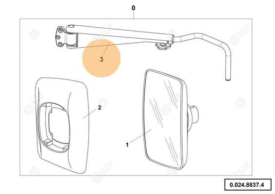 Pièces agricoles - Cabine et structure - BRAS DROIT