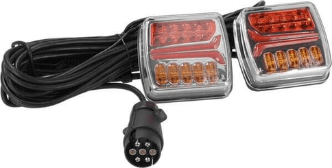 Pièces agricoles - Eclairage - Jeu de lumière LED, 12-24V, bot-on arrière, câble de 12,5m, Kramp