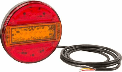 Pièces agricoles - Eclairage - Feu arrière multifonction LED, rond, 12-24V, Ø 140mm, Kramp
