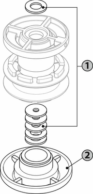 Pièces agricoles - Jardin et forêt pièce adaptable - Bouton en aluminium ¢80 mm