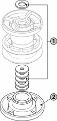 Pièces agricoles - Jardin et forêt pièce adaptable - Bouton en aluminium ¢80 mm
