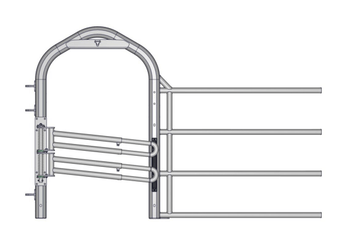 Accessoires et options matériel  - Matériel d'élevage - autre - AVANT EX4 PASSAGE WESTERN AVEC PORTILLON ANTI RETOUR DOUBLE