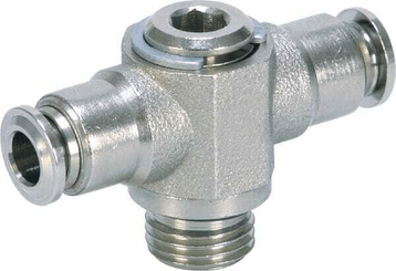 Pièces agricoles - Pièce pneumatique - Raccord enfichable T 6x1/8"