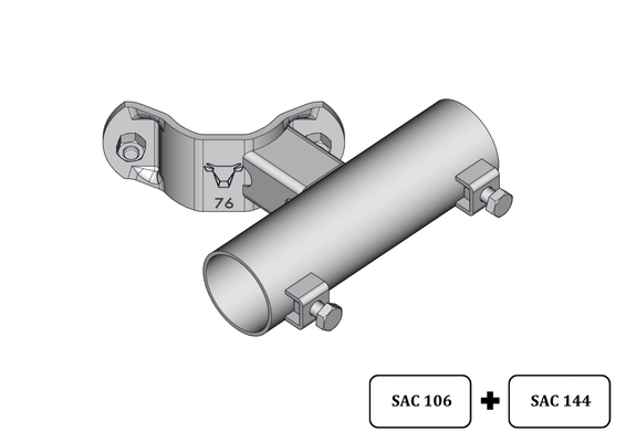 Materiels - Accessoires 0Kg-5Kg - DEMI BRIDE TREFLE D.76MM SUPPORT TUBE 49MM