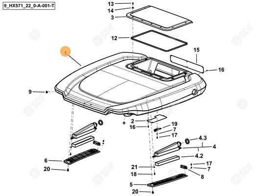Pièces agricoles - Cabine et structure - ROOF BASIC DEUTZ