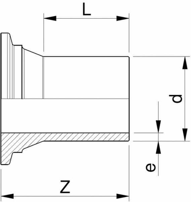 Pièces agricoles - Hydraulique - Raccordement PE pour boule 75mm SDR11