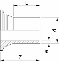 Pièces agricoles - Hydraulique - Raccordement PE pour boule 75mm SDR11