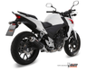 Silencieux MIVV GP inox brossé noir Honda CB500F/CB500X/CBR500R